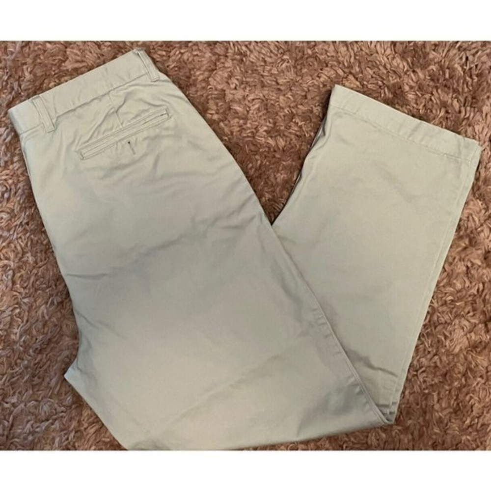 Men's Classic Straight-Fit Khaki Pants - Light Beige